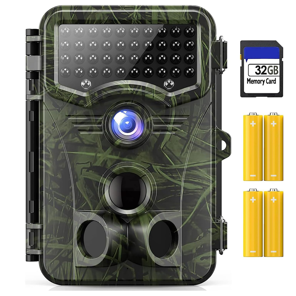 71C6Dw8DJFL._AC_SL1500_.jpg Vikeri 4K 32MP Trail Camera, Game Camera with Night Vision - Image 1