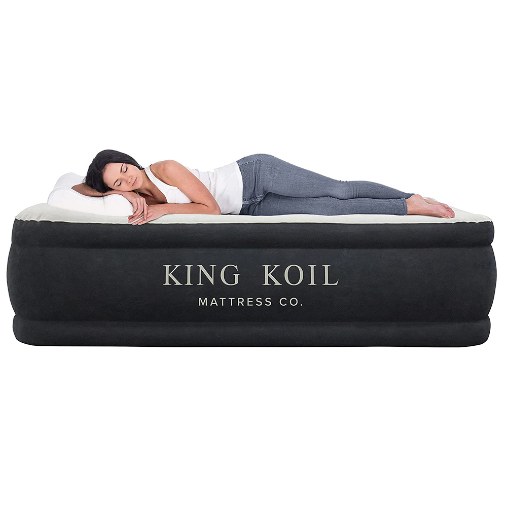 King-Koil1.jpg King Koil Luxury Air Mattress Queen with Built-in Pump for Home - Image 1