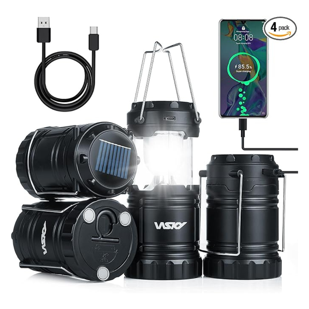 Untitled-design-2025-01-18T172337.282.png Xynover Solar Camping Lantern 4-Pack - Rechargeable LED Lights - Image 1